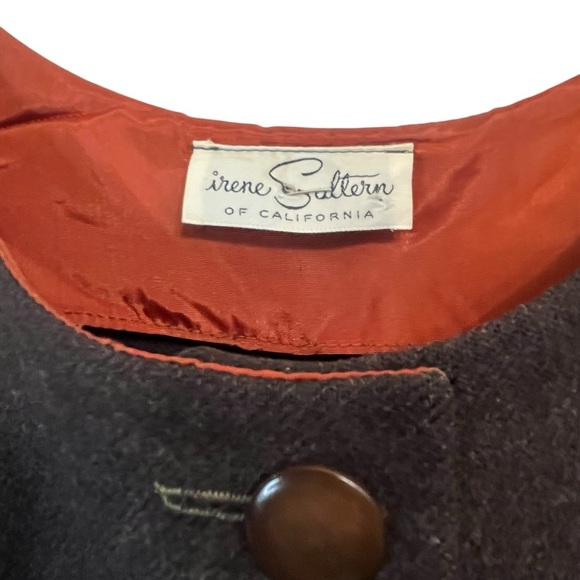 Irene Saltern 1950’s VTG Hollywood Designer Chic Brown Button Down Dress SZ S - Picture 4 of 15